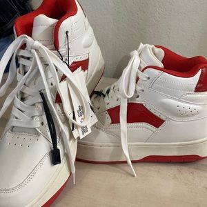 Zara red high top sneakers